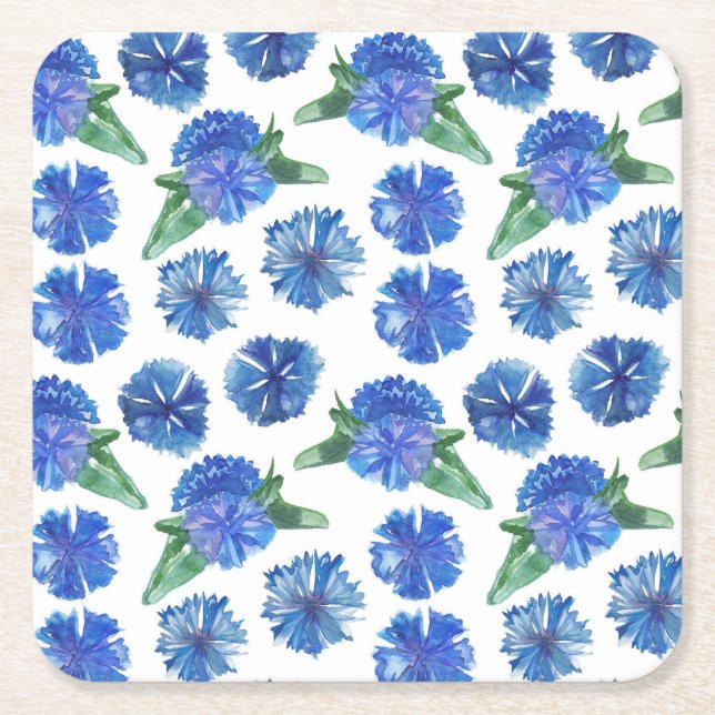 Schöne Aquarellblumen Rechteckiger Pappuntersetzer (Vorderseite)