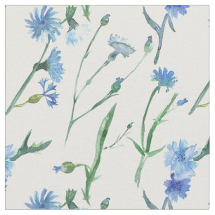 Schöne Aquarellblumen Stoff