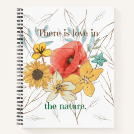 Schöne Aquarellblüte für ihr Naturtagebuch Notizbuch