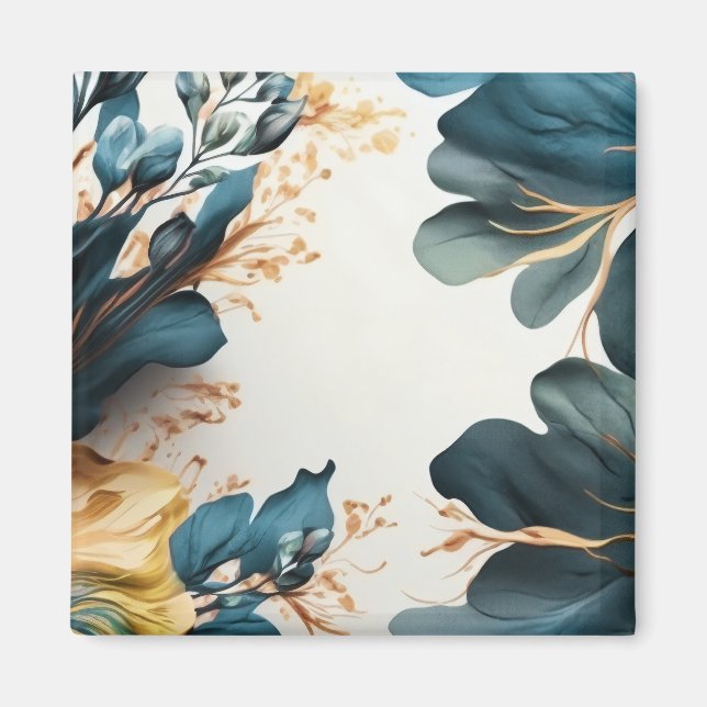 Schöne Aquarellblüte Magnet (Vorne)