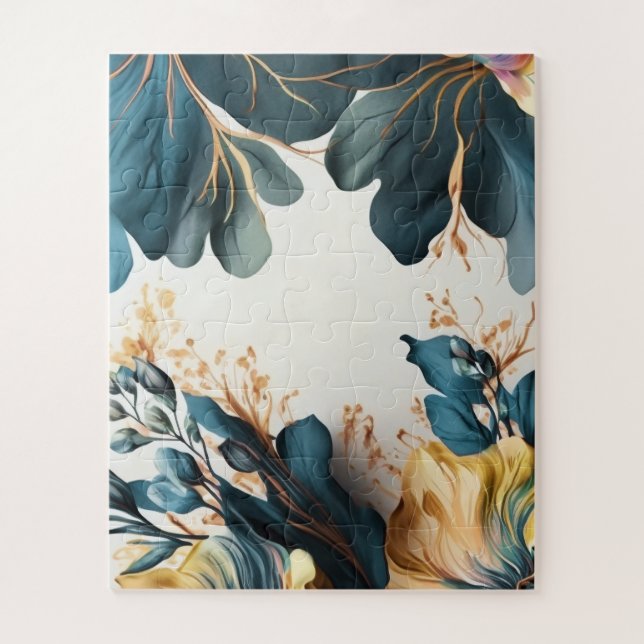 Schöne Aquarellblüte Puzzle (Vertikal)