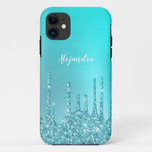 Schöne Aquarelle, blaue Minze und türkisfarbene  Case-Mate iPhone Hülle
