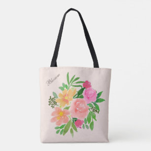 Schöne Aquarellfarben-Blume auf Elfenbein
