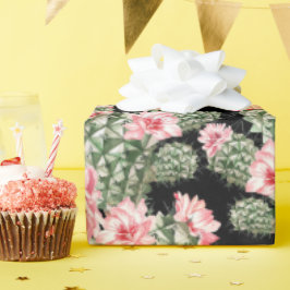 Schöne Aquarellfarben-Muster Pink Green Geschenkpapier