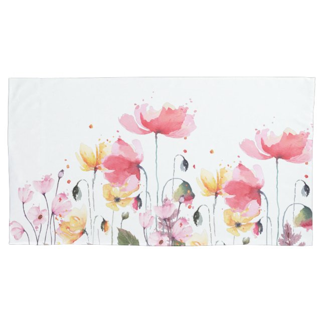 Schöne Aquarellgarten Grüne Natur Kissenbezug (Vorderseite)