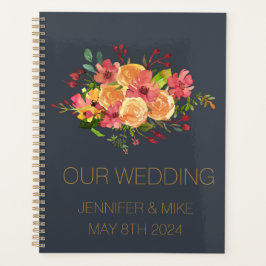 Schöne Aquarellgestaltung Blume Planer