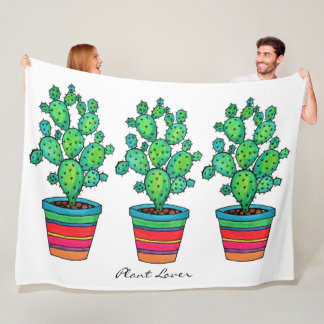 Schöne Aquarellkaktus in schöner Quelle Fleecedecke