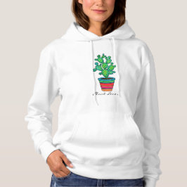 Schöne Aquarellkaktus in schöner Quelle Hoodie