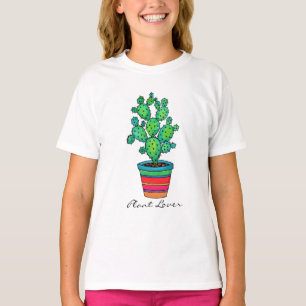 Schöne Aquarellkaktus in schöner Quelle T-Shirt