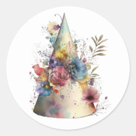 Schöne Aquarellkleber Runder Aufkleber