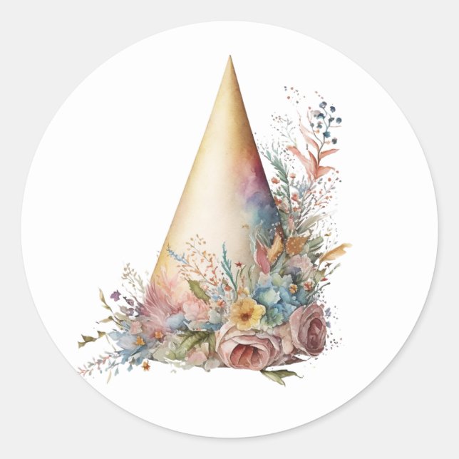 Schöne Aquarellkleber Runder Aufkleber (Vorderseite)