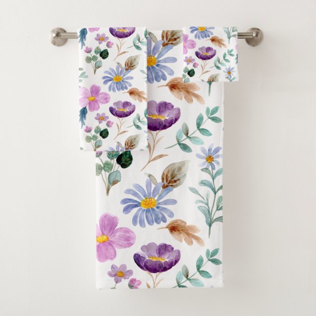 Schöne Aquarellkunst Weiblich aussehen Badhandtuch Set (Insitu)