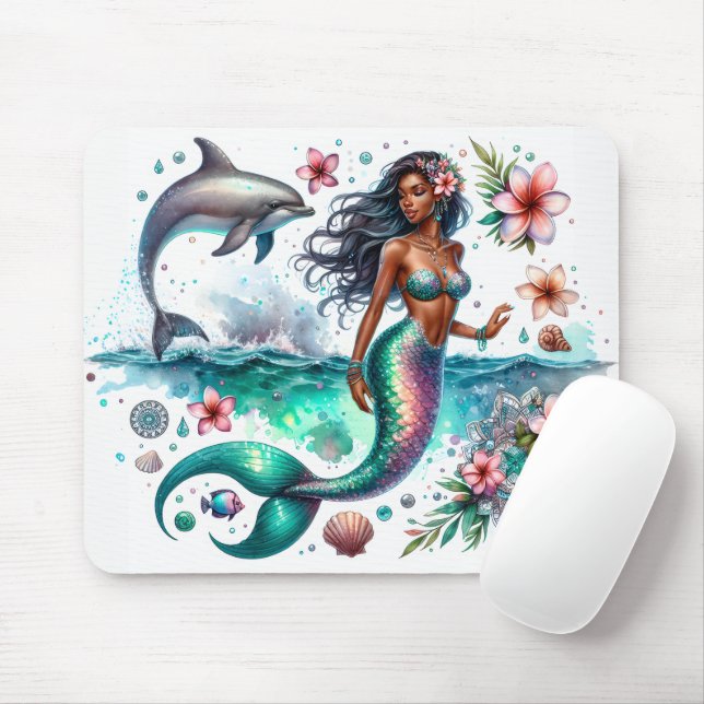 Schöne Aquarellmaid Mousepad (Mit Mouse)