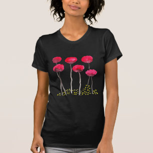 Schöne Aquarellmohnblumen T-Shirt