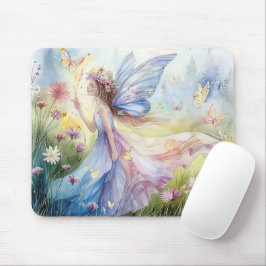 Schöne Aquarellmühle auf der Wiese Mousepad