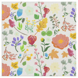 Schöne Aquarellmuster-Wildblume Stoff