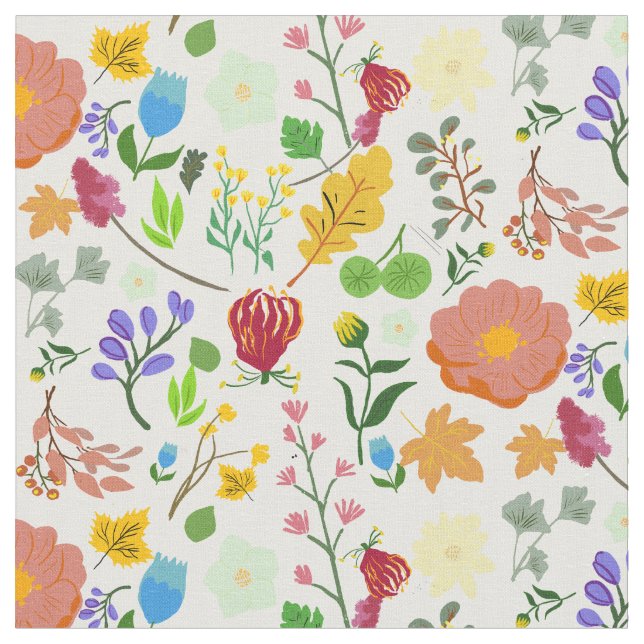 Schöne Aquarellmuster-Wildblume Stoff (Nahaufnahme)