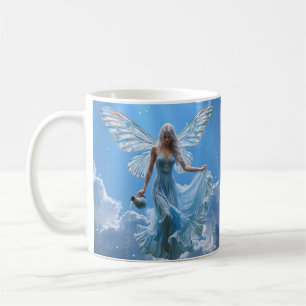 Schöne Aquarius Fairy in den Wolken Kaffeetasse