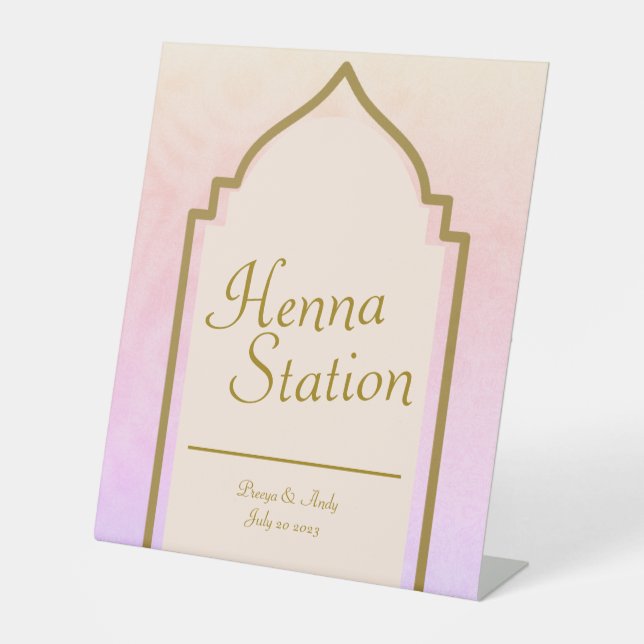 Schöne arabische Nächte Bahnhof Henna Sockelschild (Vorderseite)