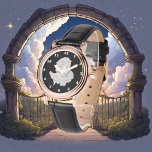 Schöne Armbanduhr mit dem weißen Angel Square<br><div class="desc">Design von Barry unter www.psptubez.com</div>