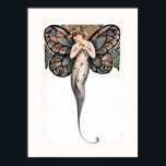 Schöne Art Deco Butterfly Fairy Poster<br><div class="desc">Eine Serie von 6 kleinen,  aber wunderschönen Art-Déco-Illustrationen von schönen Schmetterlingsfeen der Frau. Hinweis: Die Vergrößerung dieses Bildes kann zu einem schlechten Plakat führen.</div>