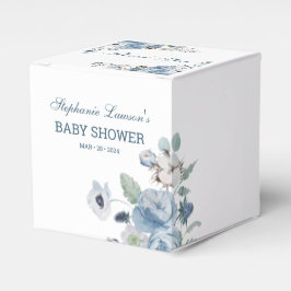 Schöne Ash Blue Floral Baby Dusche Geschenkschachtel