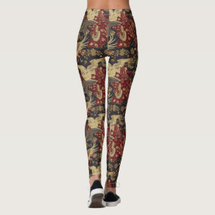Schöne asiatische Kunst Vogel Muster Leggings