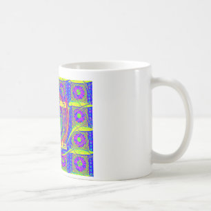 Schöne atemberaubende farbenfrohe Wirbel-Vektor-Ge Kaffeetasse