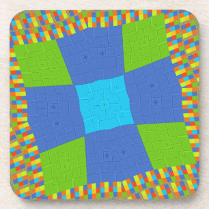 Schöne atemberaubende grüne blaue cyan Kunst Druck Getränkeuntersetzer