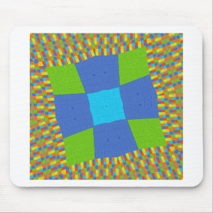 Schöne atemberaubende grüne blaue cyan Kunst Druck Mousepad