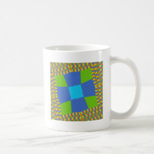 Schöne atemberaubende grüne blaue cyan Kunst Druck Tasse