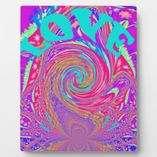 Schöne atemberaubende Liebeswirbel-Text-Kunst-Druc Fotoplatte