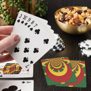 Schöne atemberaubende Rasta-Farben Kunst Druck Spielkarten
