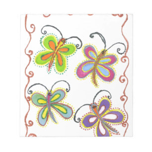 Schöne, atemberaubende, süße Schmetterlingskunst: Notizblock