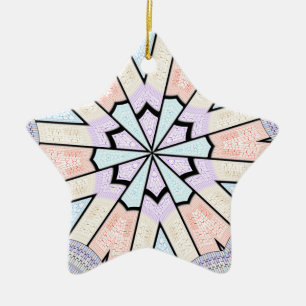 Schöne atemberaubende weiche Pastell-Geometrie-Kun Keramik Ornament