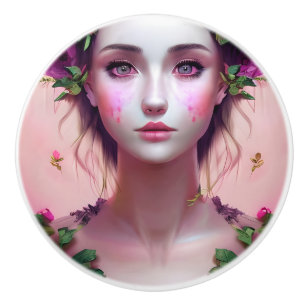 Schöne ätherische Verzauberung Fantasy Art Keramikknauf