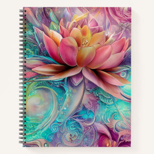 Schöne ätherische Whimsical Lotus Blume Notizbuch