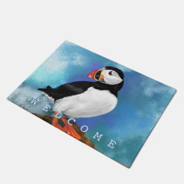 Schöne atlantische Puffin Doormat Empfang Fußmatte
