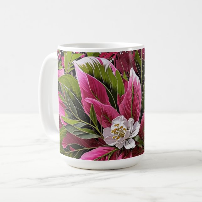 Schöne auffallende Blumen  Kaffeetasse (Vorderseite Links)