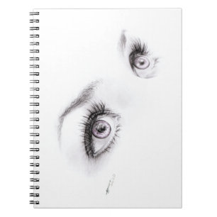 Schöne Augen, die unbedeutendes Kunst Notizbuch Notizblock