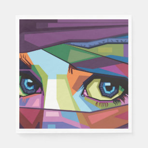 Schöne Augen Pop Kunst Serviette