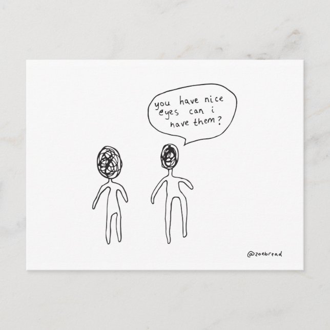schöne Augen Postkarte (Vorderseite)