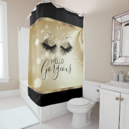 Schöne Augenblicke - Gold - Hallo wunderschön Duschvorhang