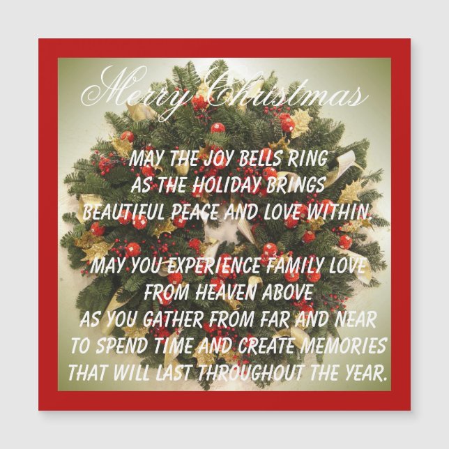 Schöne Ausdrücke Magnetic Holiday Card Magnetkarte (Vorderseite)