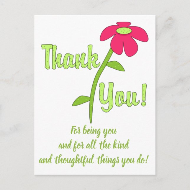 SCHÖNE AUSDRÜCKE - Vielen Dank Postkarte (Vorderseite)