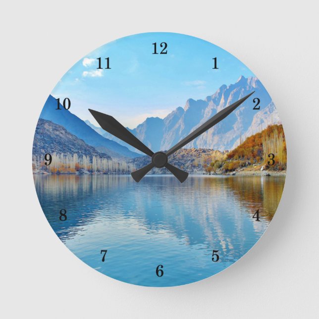 Schöne Außenansicht Wall Clock Runde Wanduhr (Vorderseite)