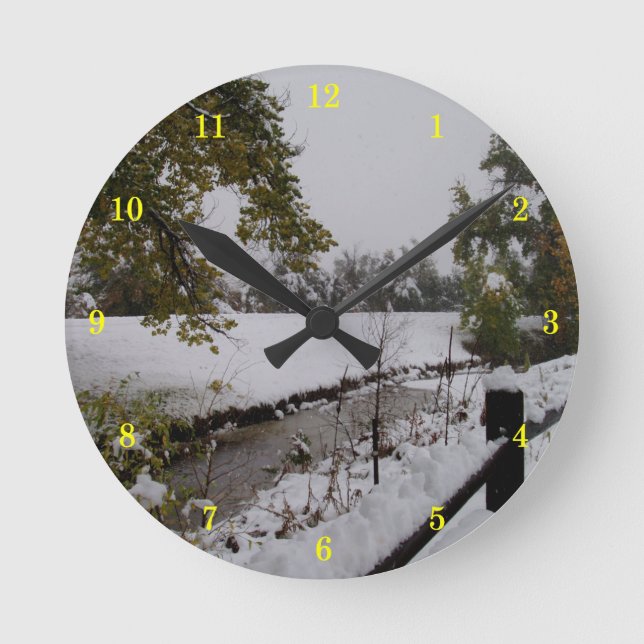 Schöne Außenansicht Wall Clock Runde Wanduhr (Vorderseite)