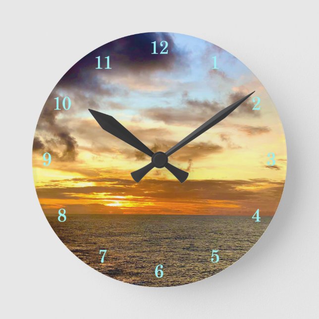 Schöne Außenansicht Wall Clock Runde Wanduhr (Vorderseite)