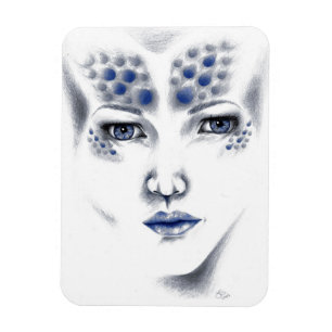 Schöne Außerirdische Frau Miss Universe Original K Magnet