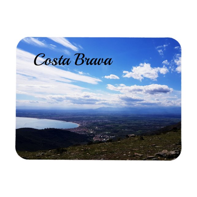 Schöne Aussicht auf Costa Brava, Spanien Magnet (Horizontal)